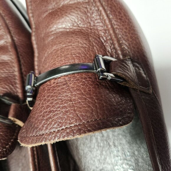 Calibrate Mstroy Horsebit Loafers Pebbled Leather Brown Men's 9M Slip-On - Picture 3 of 16